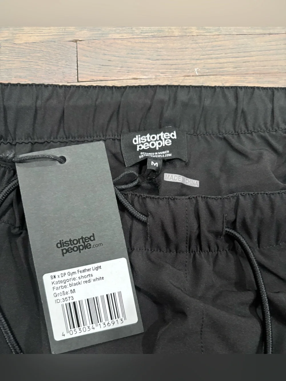 827. Black 'Big Nasty X Distorted People' Athletic Shorts